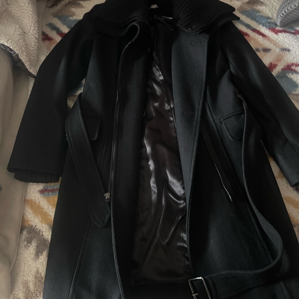 Kenneth Cole black wool coat